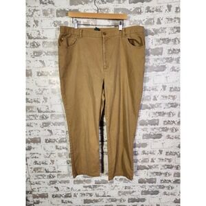 Lauren Jeans Co. Ralph Lauren Jeans Size 22 Brown Denim Stretch Pants‎